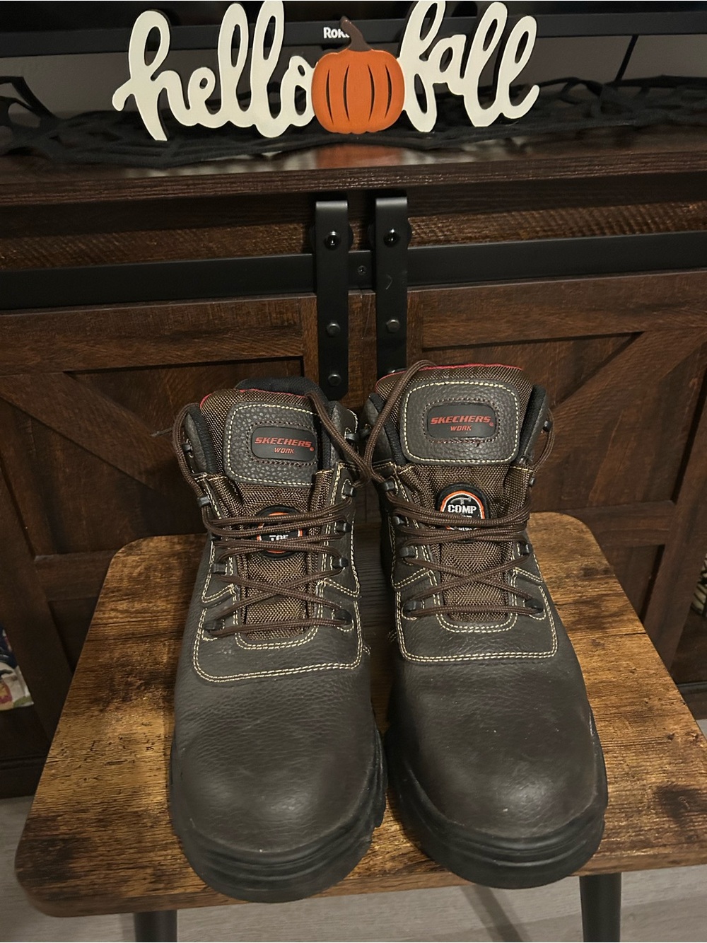 Men’s Sketchers Steel-Toed Work Boots Sz 13